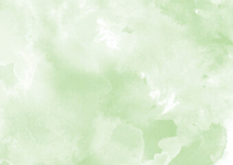 Fototapeta na wymiar Abstract Green Watercolor On White Background.