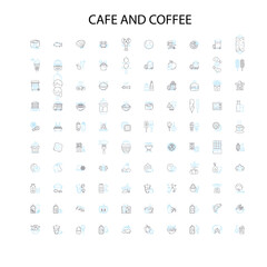 cafe concept icons, signs, outline symbols, concept linear illustration line collection