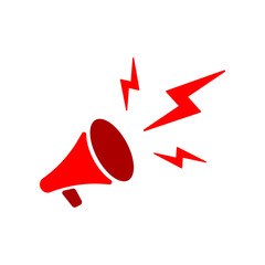 Loudspeaker or megaphone icon. Mouthpiece loudspeaker icon. Stock vector - obrazy, fototapety, plakaty