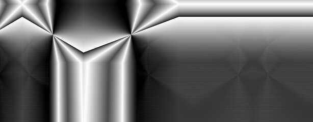 Horizontal monotone gradient texture background, Abstract striped surface, black and white 3d rendering