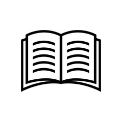 Book line icon. Textbook sign
