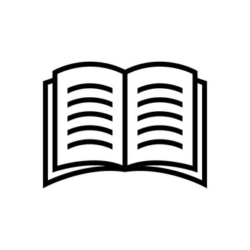 recommend clip art: Book line icon. Textbook sign