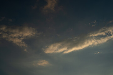 Fototapeta na wymiar 夕方の美しい雲と空
