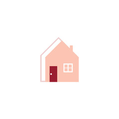 Obraz premium Simple house icon. Real estate concept. Mortgage, security, property, architecture.