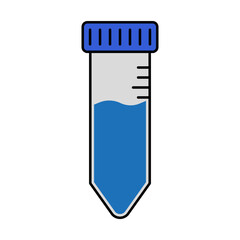 centrifuge tube for laboratory icon vector - obrazy, fototapety, plakaty