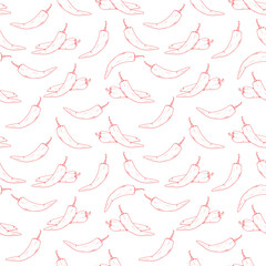 Hand drawn chili Background Pattern Design