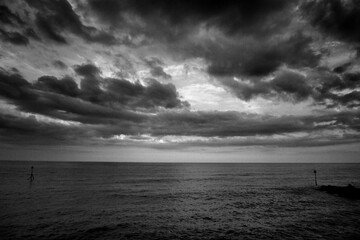 storm over the sea