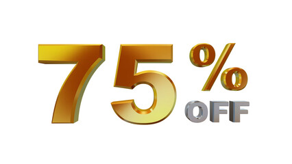 Text - 75 percent off, in the center, PNG
