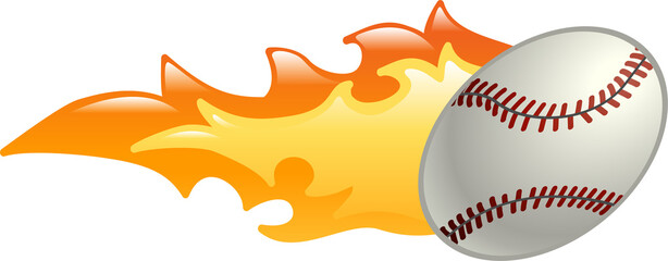 flaming baseball