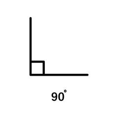 Angle degree grade icon. Angle template