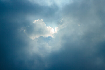 abstract background of hearth shaped clouds