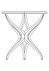 Vector illustration of coffee shop table isolated on white background.