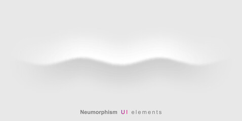 Neumorphism style liquid interface background. Neumorphism User interface design.