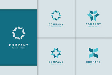 Obraz na płótnie Canvas Set of company logo design ideas vector