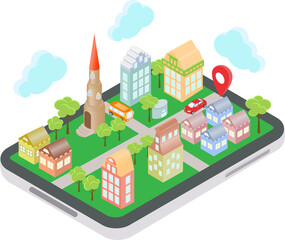 GPS navigation system on tablet