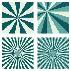 Amazing vintage backgrounds. Abstract sunburst covers with radial rays. Radiant vector illustration.