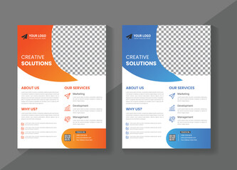 Naklejka na ściany i meble Modern corporate business flyer template design, creative corporate business flyer, abstract business flyer, brochure design, cover, annual report, poster, any flyer, graphic design layout