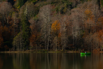 Autumn Colors in the Borcka Karagol Lake, Borcka Artvin, Turkey