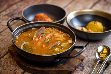 korean food Seafood doenjang jjigae