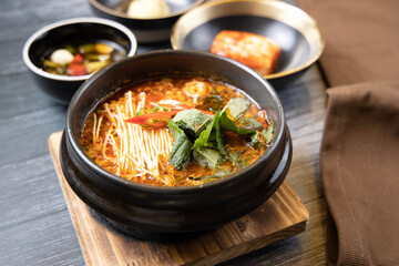 Korean traditional food, eel soup