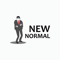 New Normal Illustration. People Activity After Pandemic - Vector. 