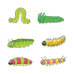 cute caterpillar vector illustration 1