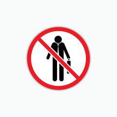 Icon : No Job. Unemployed Symbol - Vector.      