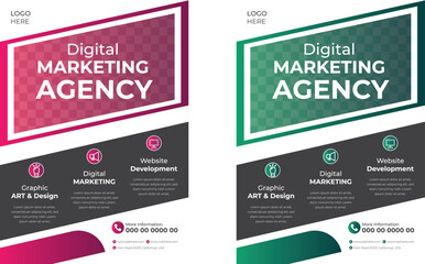 Business flyer design template