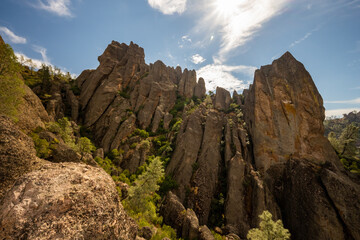 Narrow Fin Formations Stacked Together In Pinnacles