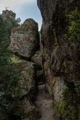 Narrow Pathway Through The Rocks of Bear Gulch Trail