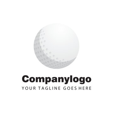simple golf ball flat design style