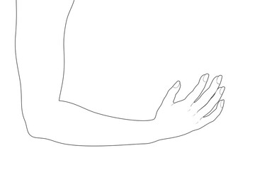 hand gestures symbol sign linear drawing woman arms and hands hugging