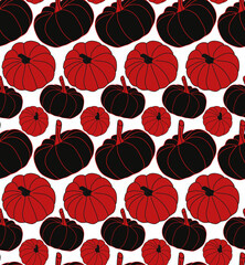 Seamless colorful pattern with halloween pumpkins
