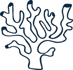 Outline Illustration of Corals