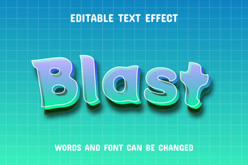 Blast text - 3d text effect