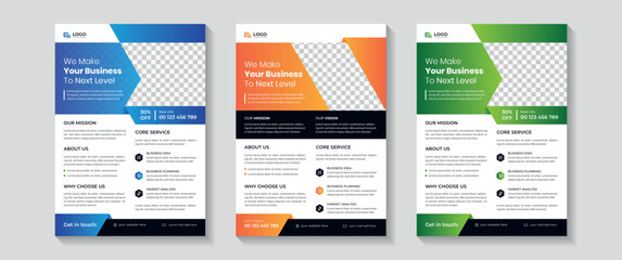 Corporate business flyer template design. corporate template, geometric flyer, booklet, cover page.