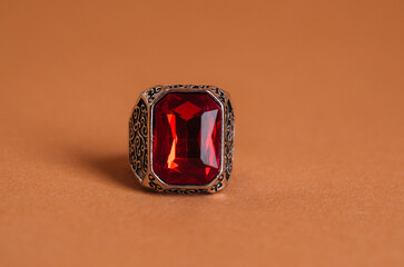 Jewel Ring. Red ring. 