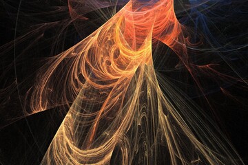 abstract background color trends 2022 , art unique 3D illustration, multicolored fractal design composition banner