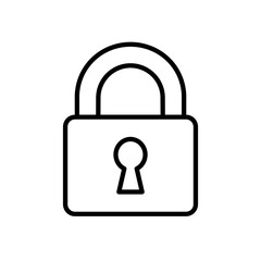 lock icon on black  vector icon