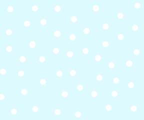 Polka, Turquoise background, Hand-drawn illustration, white dots texture