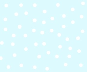 Polka, Turquoise background, Hand-drawn illustration, white dots texture