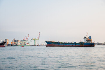 cargo ship in port