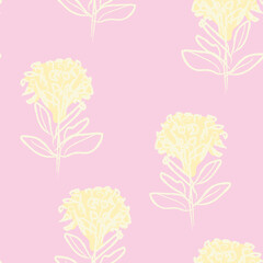 Floral Brush strokes Seamless Pattern Design