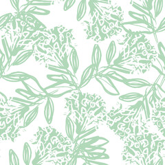 Floral Brush strokes Seamless Pattern Design