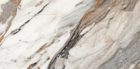 luxurious white statuario marble texture background with brown streaks. satvario marble stone for...