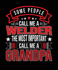 Welder grandpa t-shirt design