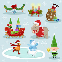 christmas icons set