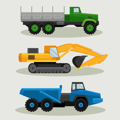 set of truck icons
