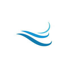Naklejka premium wave beach logo design vector illustration template