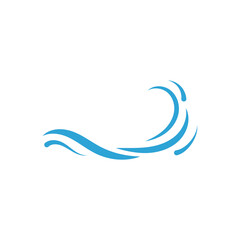 Fototapeta na wymiar wave beach logo design vector illustration template